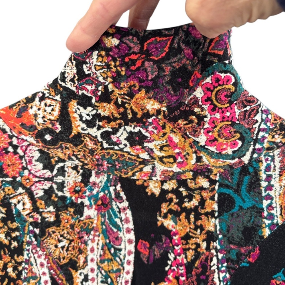NWT Free People All Dolled Up Dress Black Floral Paisley Size Medium - Picture 4 of 12